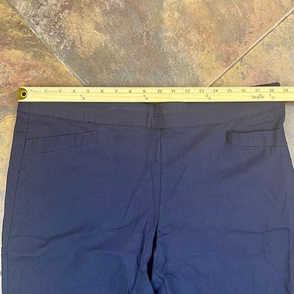 Kim Rogers Petite Navy Blue Pull-On Pants 16P - Picture 3 of 9